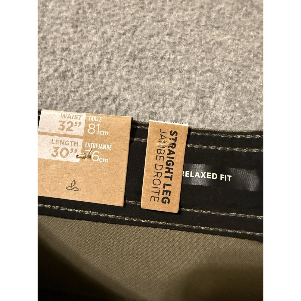 PrAna Stretch Zion II Relaxed Straight Pants Men's 32x30 Slate Green Hiking NWT - Picture 6 of 9
